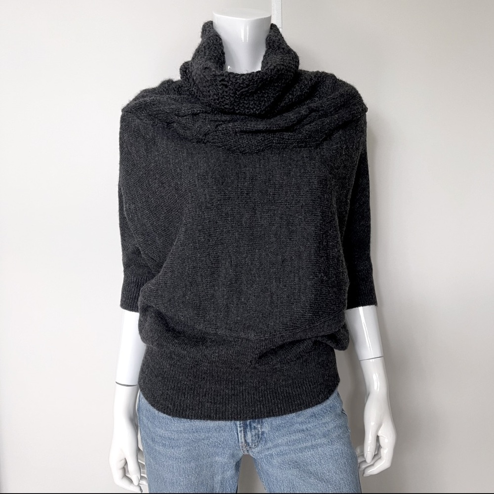 VINCE Cable-neck Dolman Sleeve Sweater